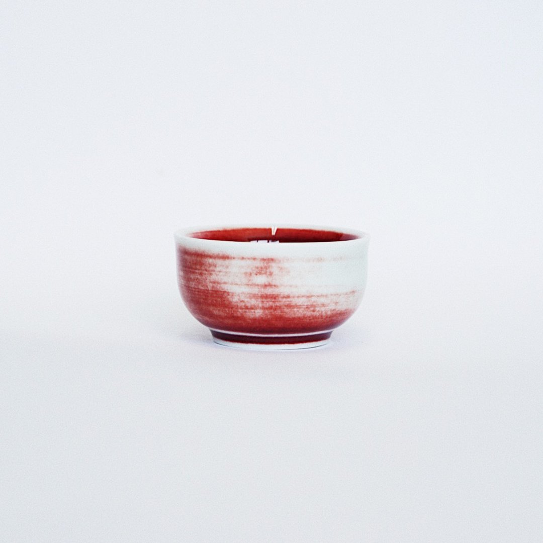 窑变釉手作陶瓷迷你单杯－紫雾 - 茶具/茶杯 - 瓷 红色