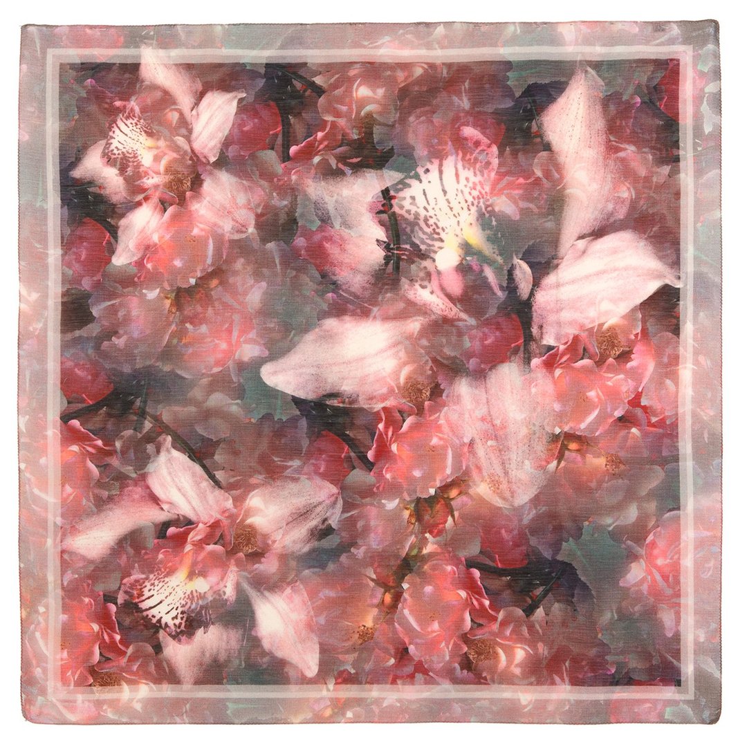 经典帕夫洛夫俄罗斯羊毛披肩 100% 羊毛围巾 115x115 厘米 款式 10508-1 - 丝巾 - 羊毛 多色