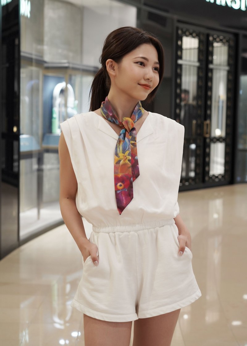 熊熊爱上你  长条丝巾/斜角丝巾/发带  礼盒  礼物 - 丝巾 - 棉．麻 多色