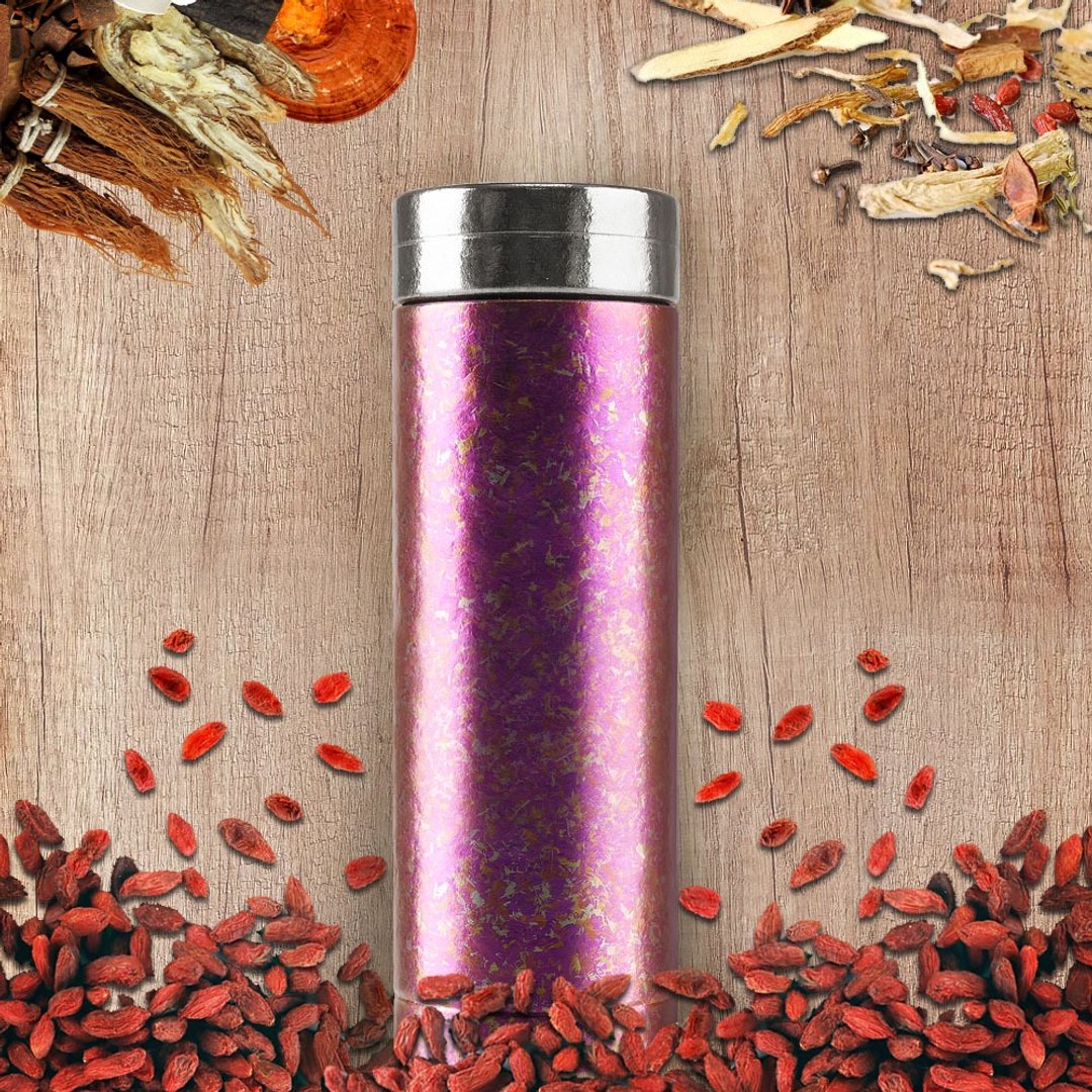 Ti-living 纯钛抗菌真空保温-养身轻巧杯-珊瑚粉 300ml - 保温瓶/保温杯 - 其他金属 粉红色