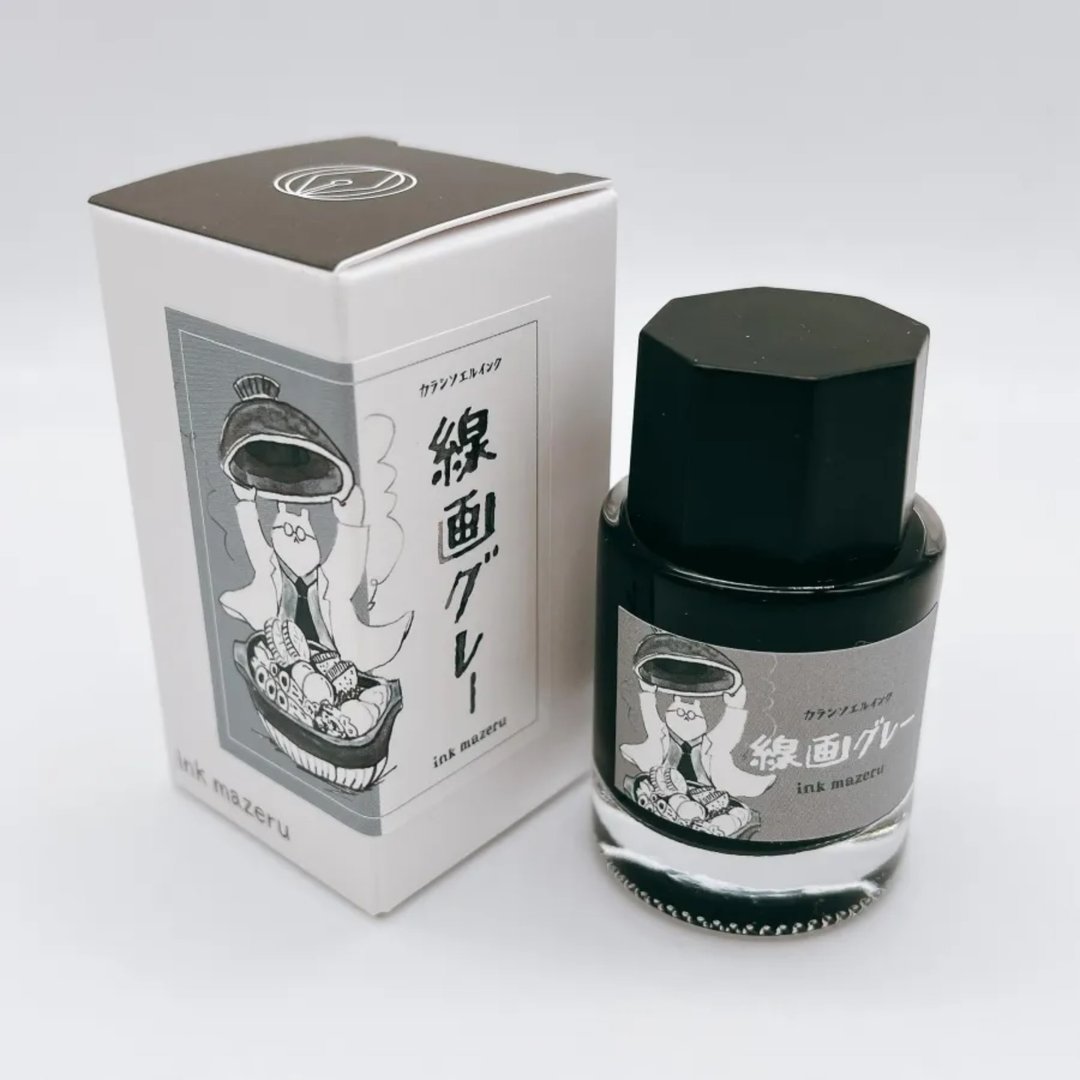 【联名墨水】线画灰 【karashi soeru × ink mazeru】Senga grey - 墨水 - 其他材质 蓝色