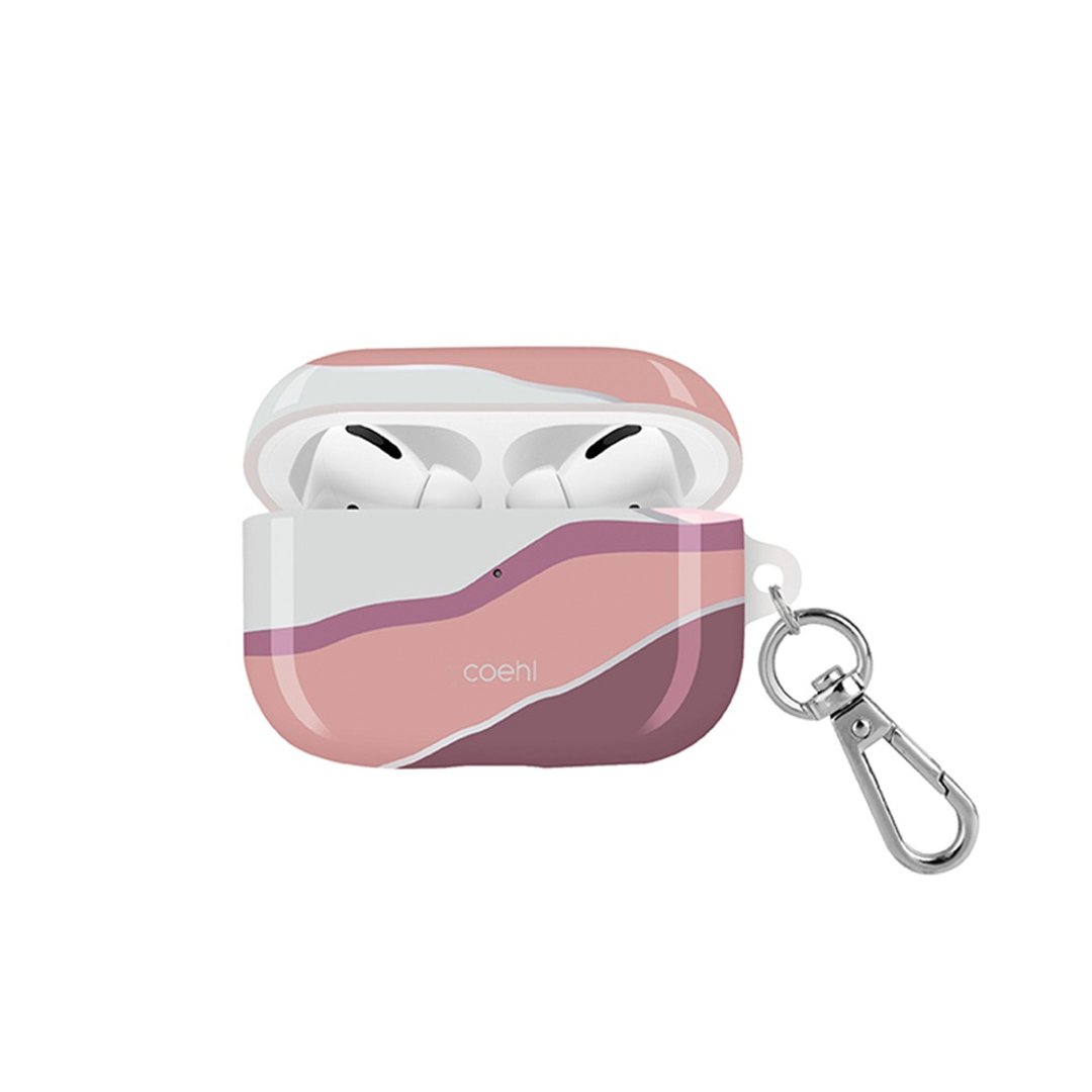 AirPods Pro 独特线条色块设计全包覆保护套-粉色 - 手机配件 - 塑料 粉红色