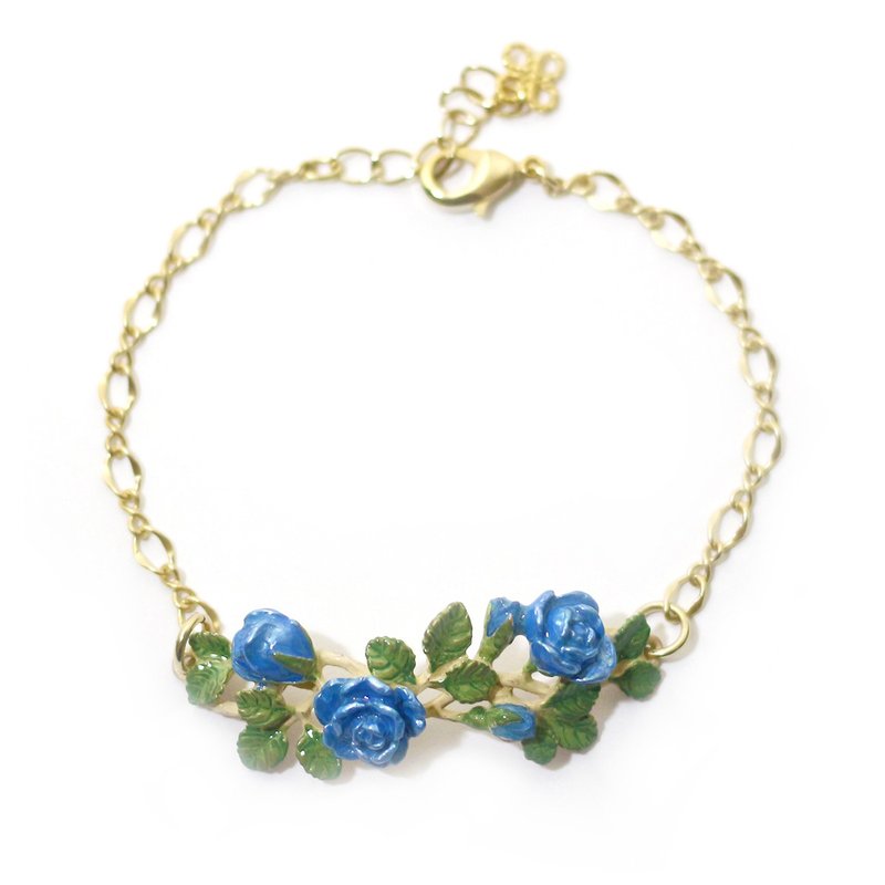 Ice Rose Bracelet Blue Rose BL026 - 手链/手环 - 其他金属 蓝色