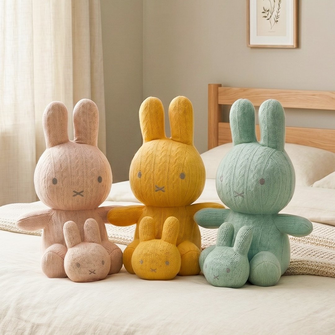 【MIFFY】米飞 暖心针织系列 三款莫兰迪色系 - 玩偶/公仔 - 聚酯纤维 