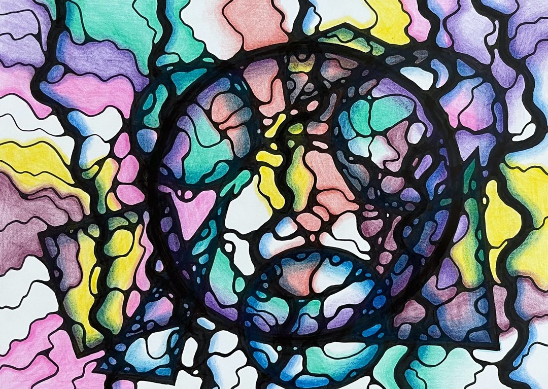 Wheel of Fortune or geometry to help. Modern art - 墙贴/壁贴 - 纸 