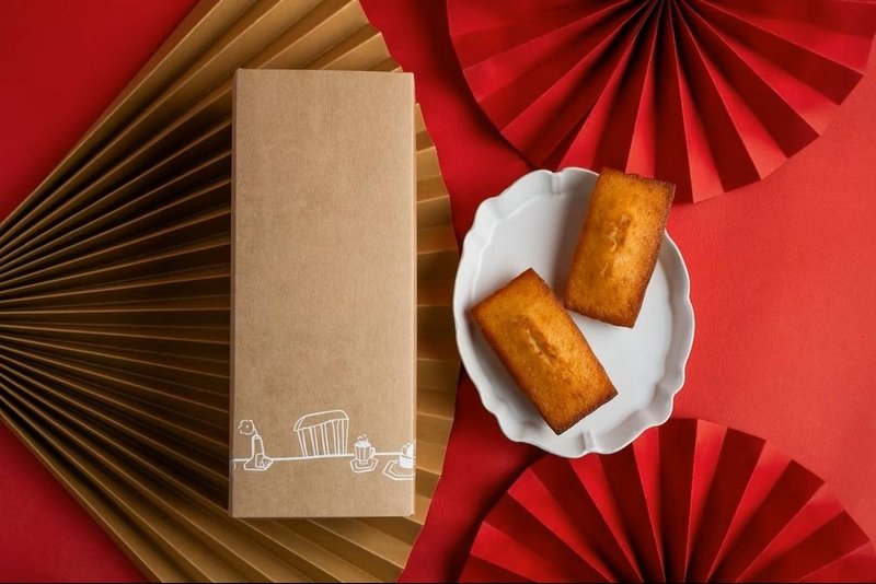 艾许费南雪六入礼盒 - 蛋奶素 - 蛋糕/甜点 - 新鲜食材 橘色