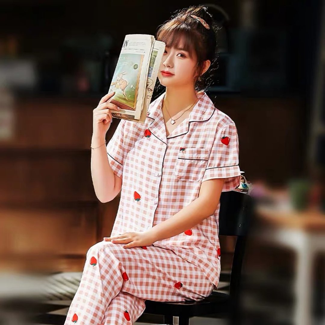 。莫兰迪物语。微露性感英伦复古气质甜美二件式睡衣棉绸家居服 - 居家服/睡衣 - 丝．绢 