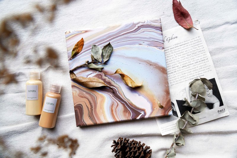 【 手作礼盒 】自由采集-6色植物流动画DIY材料包 - 插画/绘画/写字 - 压克力 