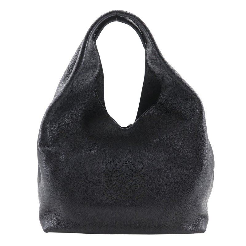【日本直寄】LOEWE 罗威 小款 Dunass 托特包 Anagram 缀饰 Hobo 包 386.79.H43 小牛皮 黑色 女仕【二手】 - 手提包/手提袋 - 真皮 黑色
