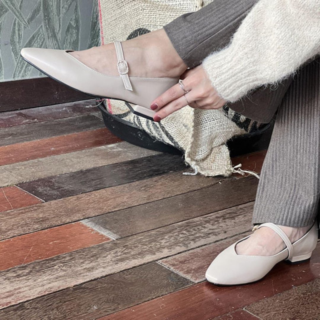 預購-SPUR 韓國人手製 SPUR Celle_Flat_RA8031_SP (Sage Beige) - 其他女款皮鞋 - 其他材质 