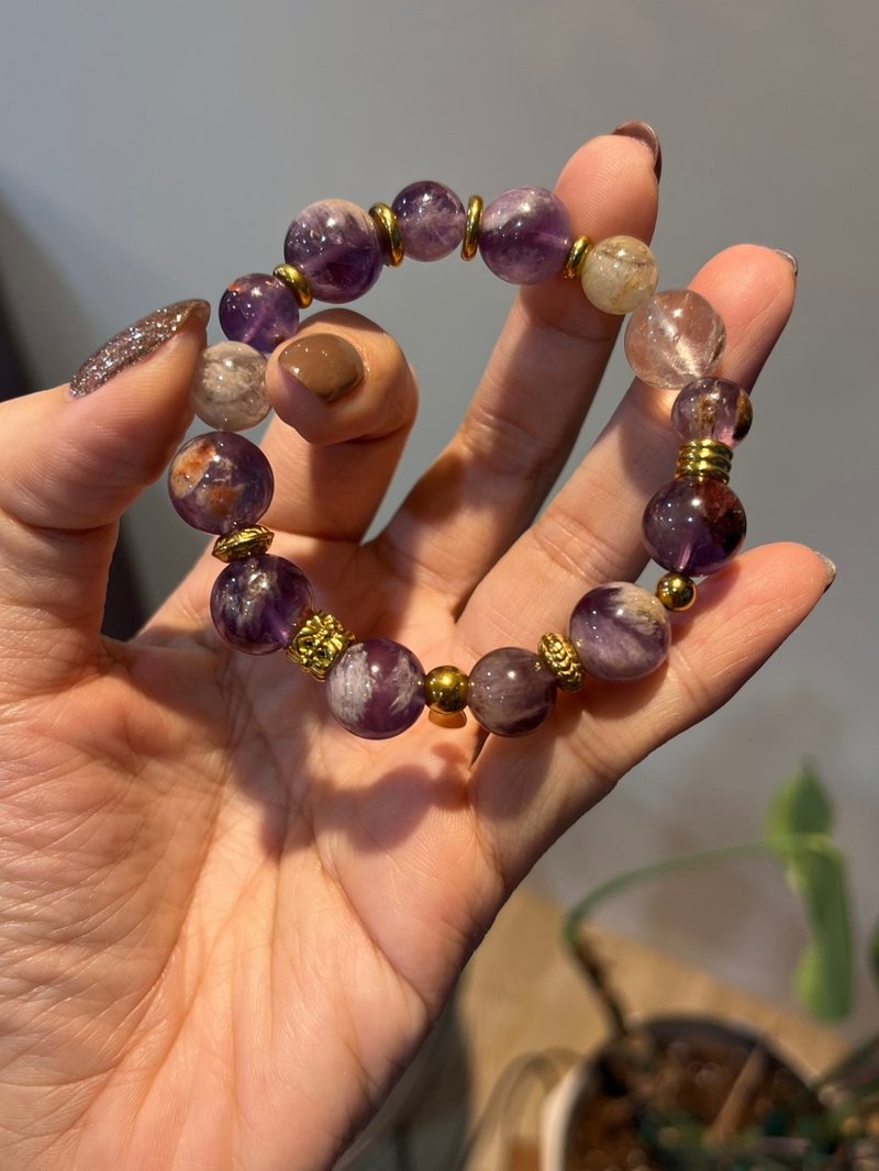 定制化水晶矿石手链 紫幽灵款 - 手链/手环 - 水晶 