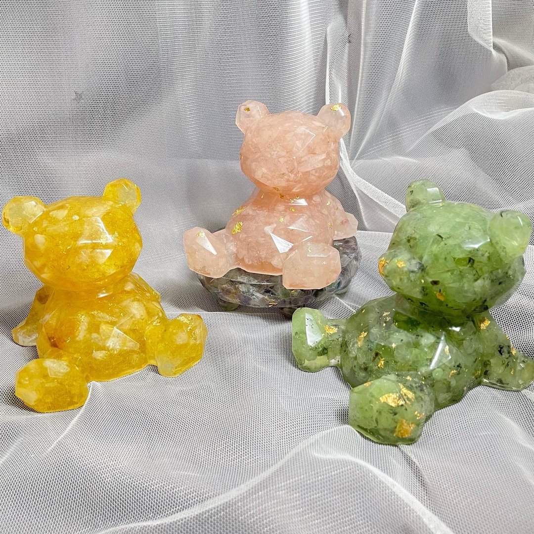 【手工制作】天然能量水晶 无敌熊/水晶摆饰 - 摆饰 - 水晶 