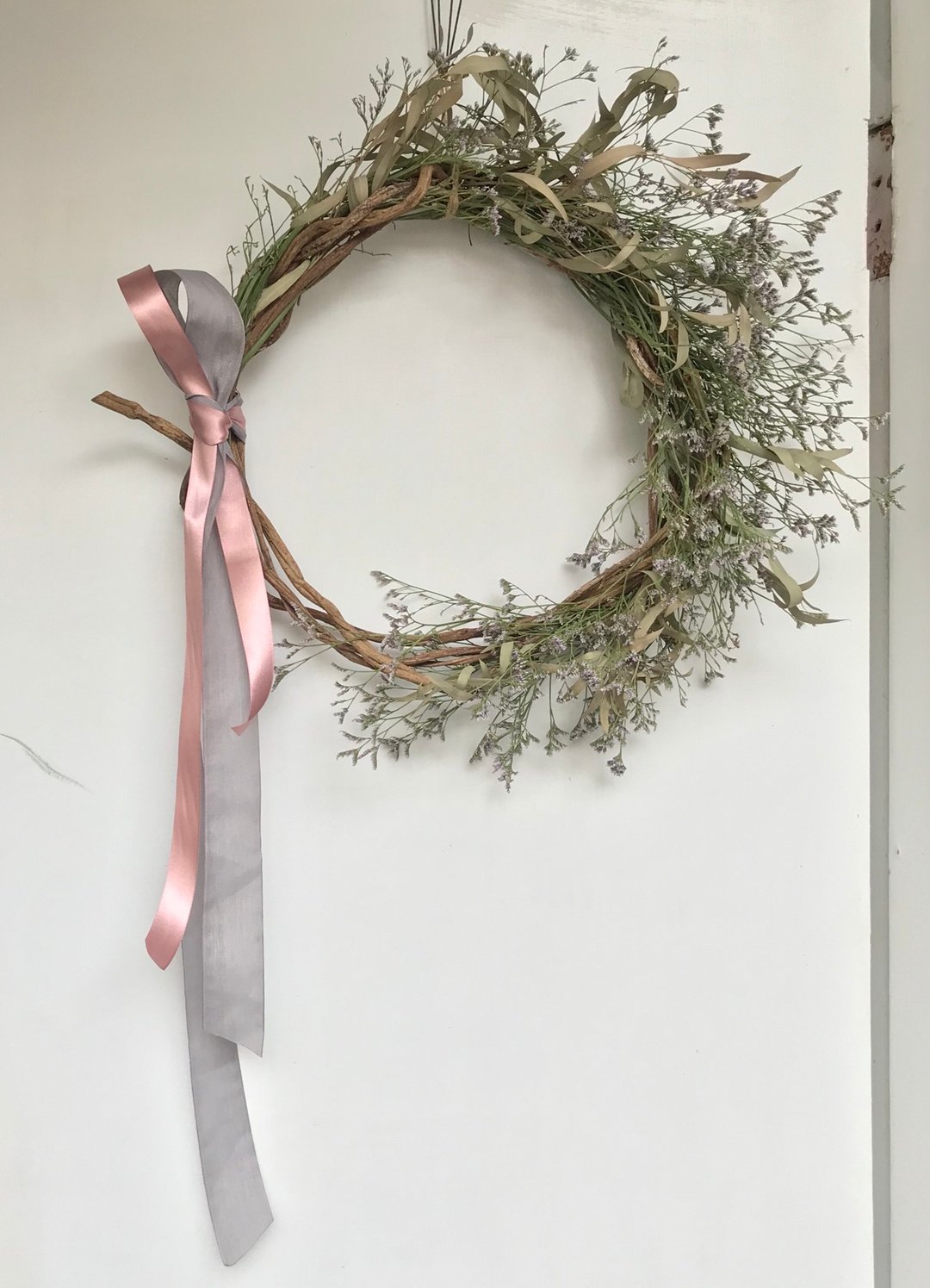 浪漫卡斯比亚干燥花圈 - 干燥花/捧花 - 植物．花 紫色