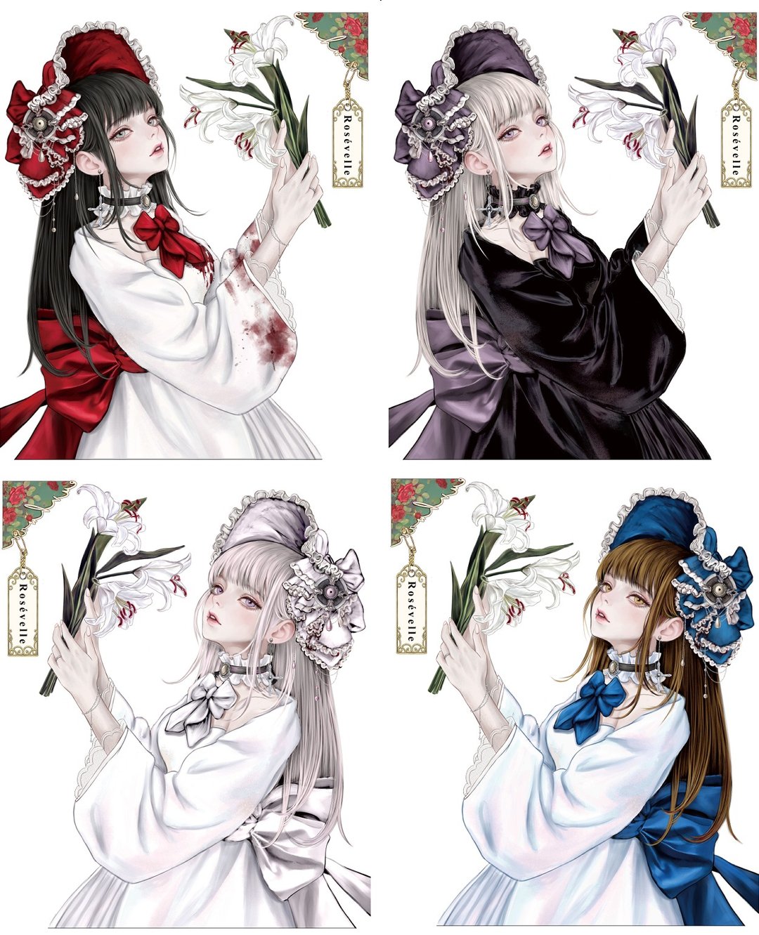 Rosevelle 贴纸 (4色) - 贴纸 - 纸 