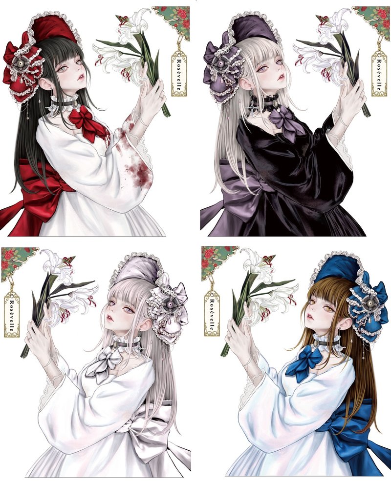 Rosevelle 贴纸 (4色) - 贴纸 - 纸 