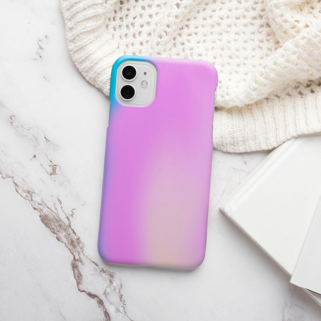 客制手机壳 iPhone 14 13 Pro Matte 独角兽液体6 3粉蓝 - 手机壳/手机套 - 塑料 多色