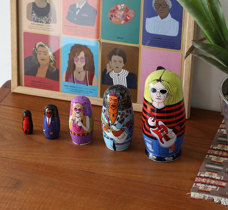 Detail x Midori Komatsu 27俱乐部俄罗斯娃娃(14 x 8cm) - 地垫/地毯 - 其他材质 多色