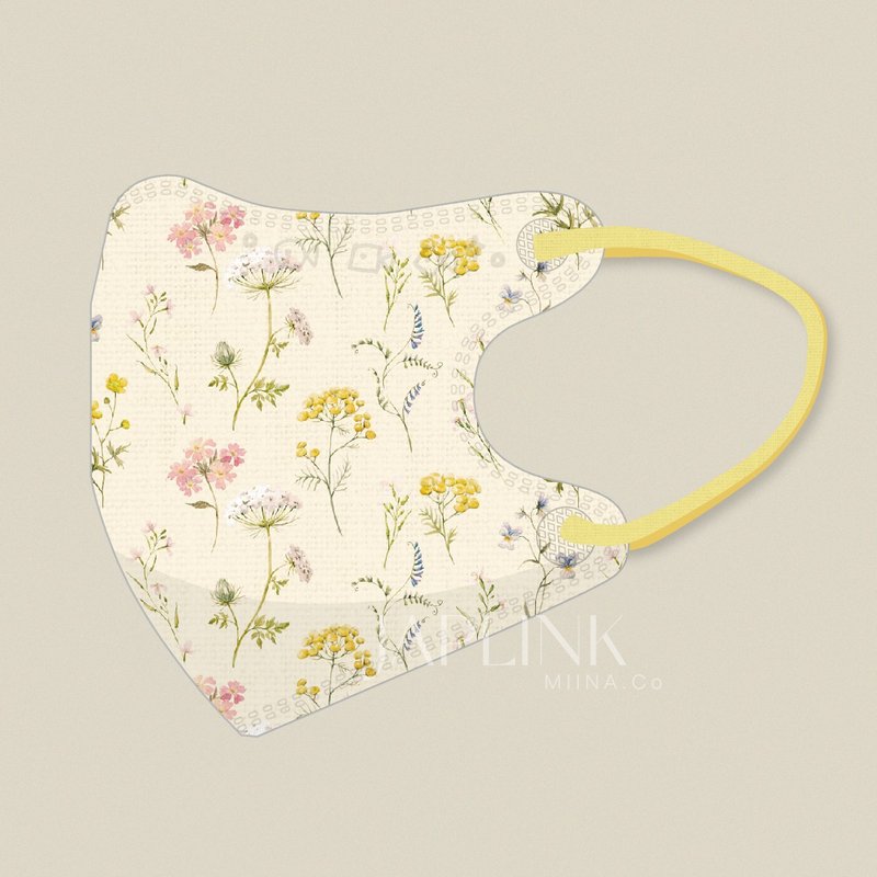 【 0-3岁】JAPLINK 幼幼医疗口罩-小黄花 - 口罩 - 聚酯纤维 黄色