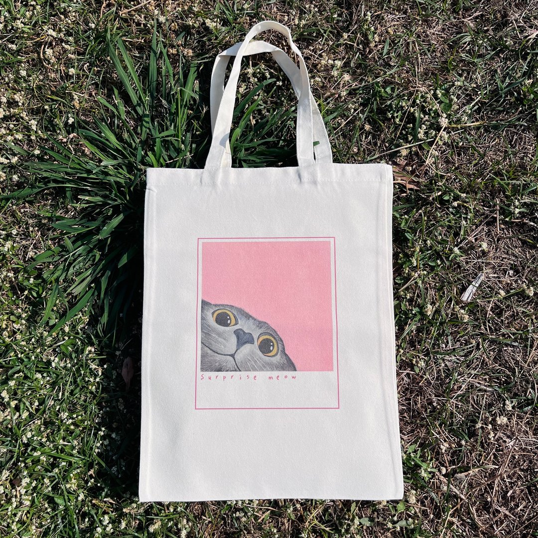 萌宠躲猫猫系列 - 帆布袋 - 六款 totebag - 手提包/手提袋 - 棉 