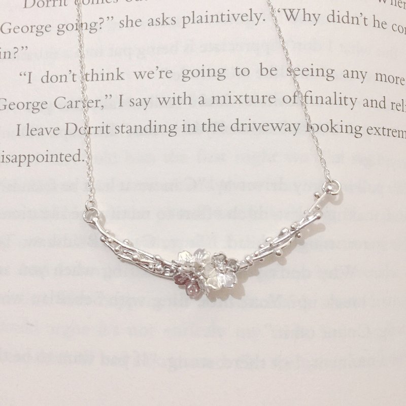 樱花点点/纯银项链 - 项链 - 纯银 银色