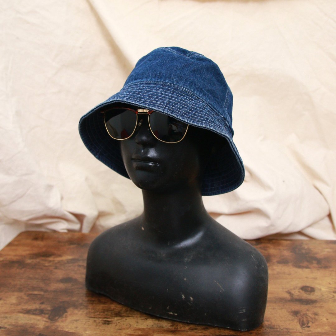 Back to Green::夏季帽款 深蓝牛仔 渔夫帽 d-70//vintage hat - 帽子 - 棉．麻 