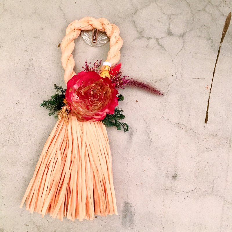 -花园哩趣- 秋日干燥玫瑰娜兔注连绳 /不凋雪松 HAVE A NICE DAY - 干燥花/捧花 - 植物．花 