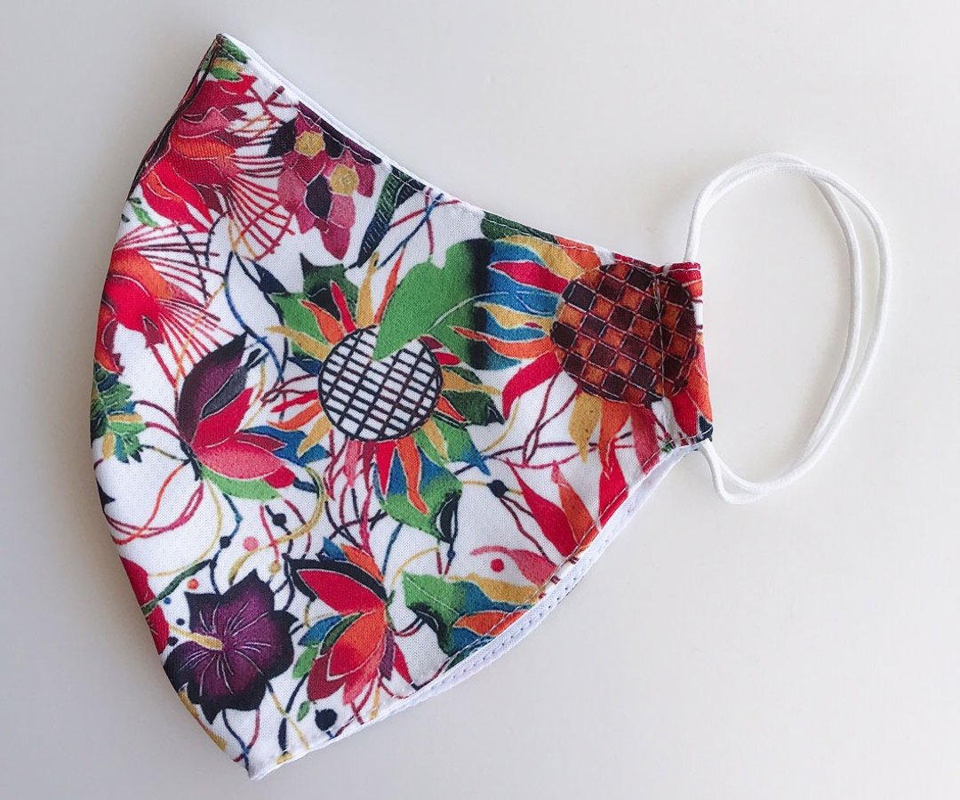 Ishigaki Island Bingata Mask - 口罩 - 棉 