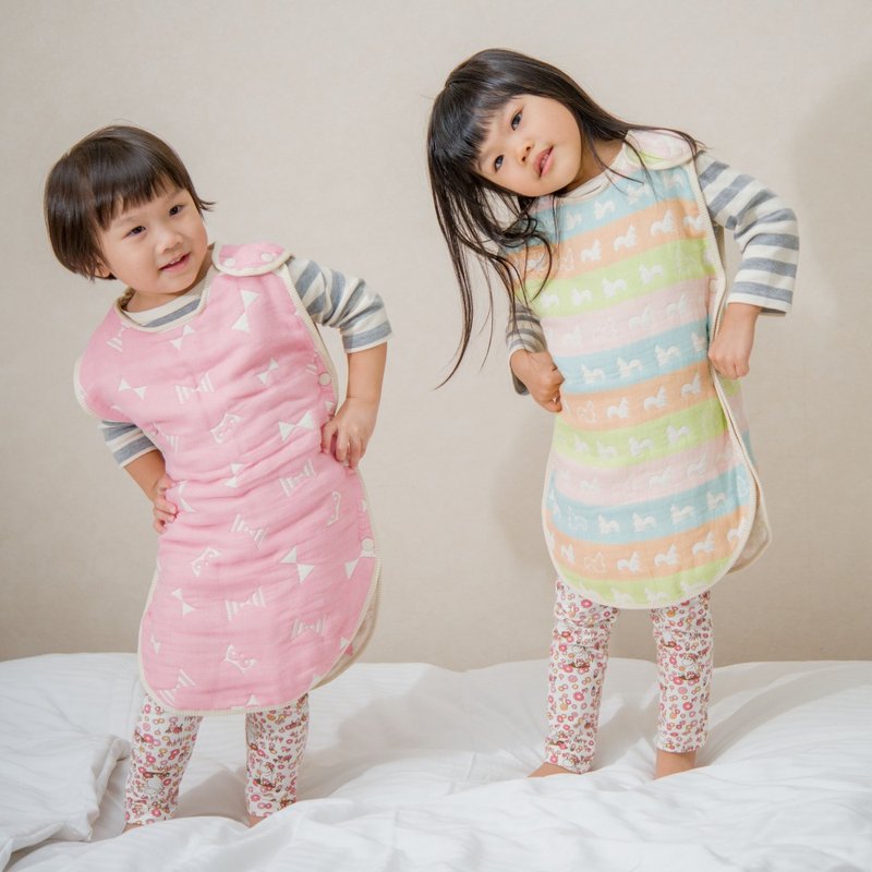 日本6重纱呼呼防踢被_幼童版_42X64cm儿童版_防踢背心(台湾制造) - 童装上衣 - 棉．麻 多色