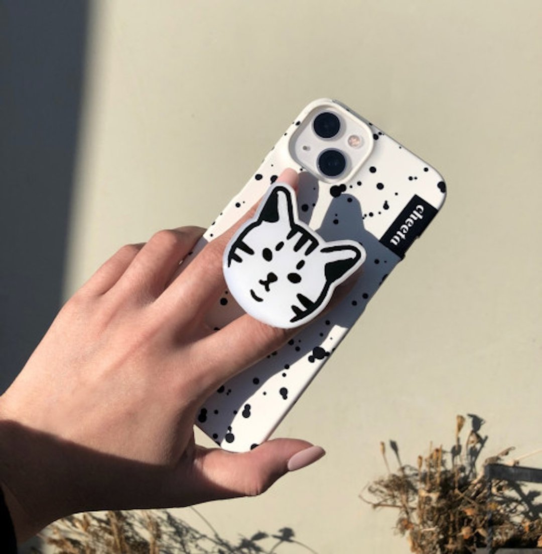 猫狗绘画硬盒定制 - 手机壳/手机套 - 塑料 黑色