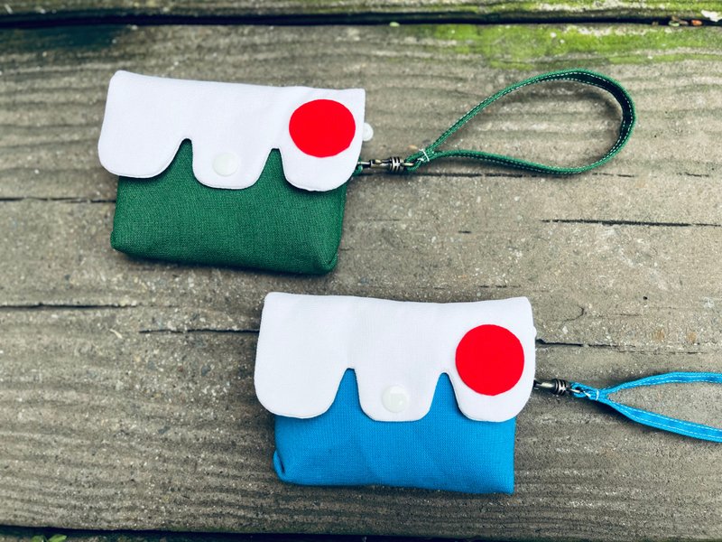 富士山日出小包 - 皮夹/钱包 - 棉．麻 