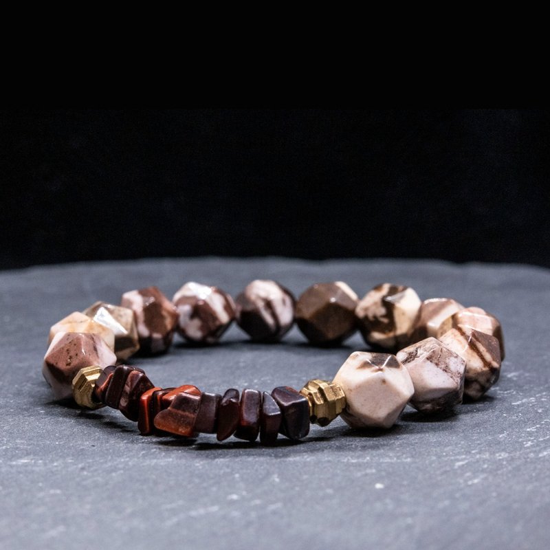 【荒漠明火/Flame in Desert】热情澳洲斑马石角珠手链 | 天然石 - 手链/手环 - 水晶 