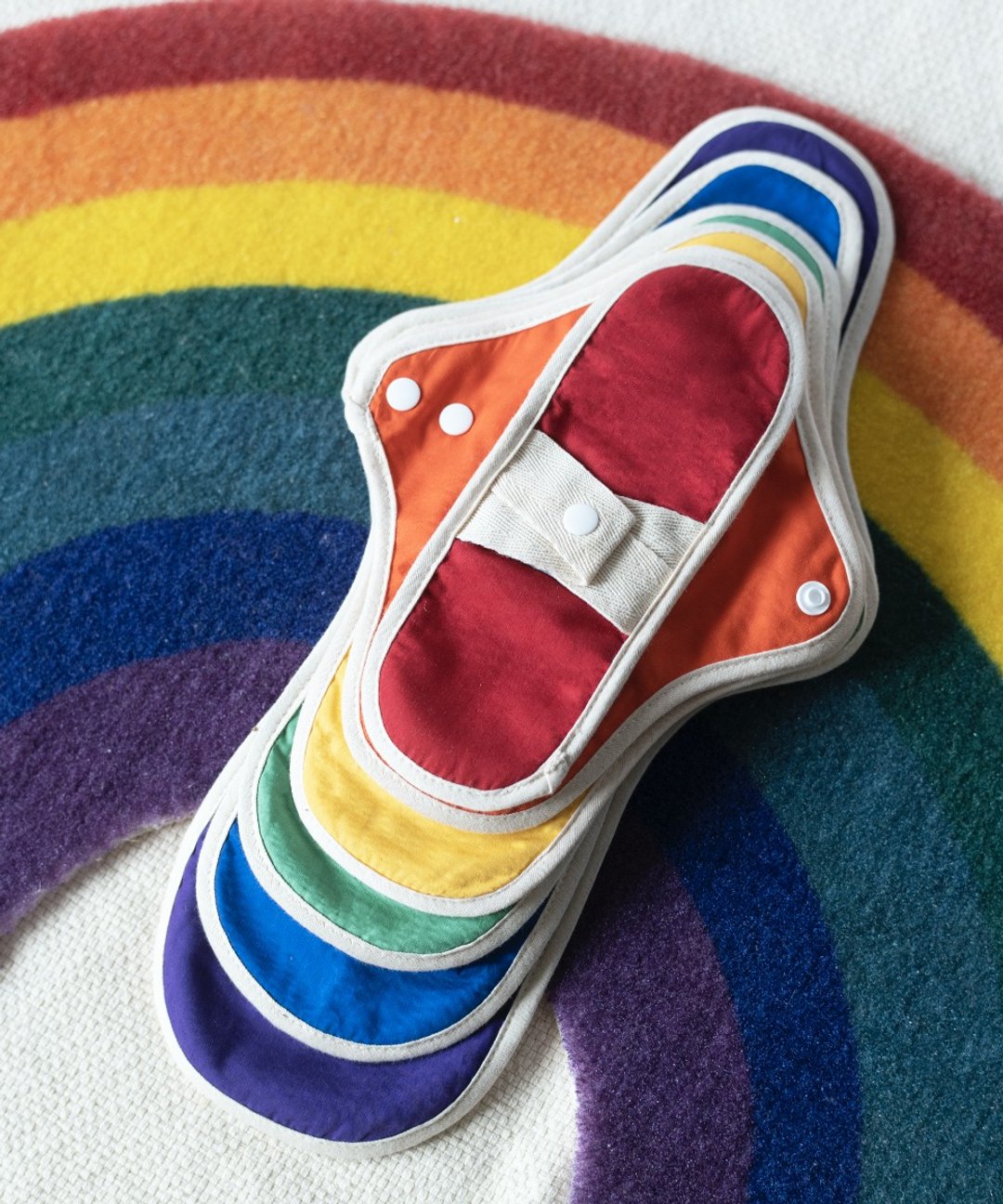 Loulou pride cloth pads set (6 pieces) - 生理用品 - 棉 多色