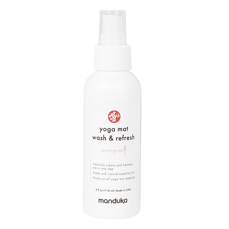 【Manduka】Mat Wash 瑜珈垫清洁喷剂 4oz - Lemongrass 柠檬草 - 运动配件 - 精油 白色
