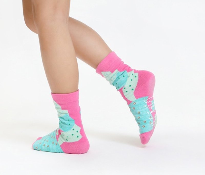 跳跳糖3/4袜 - 其他 - 棉．麻 蓝色