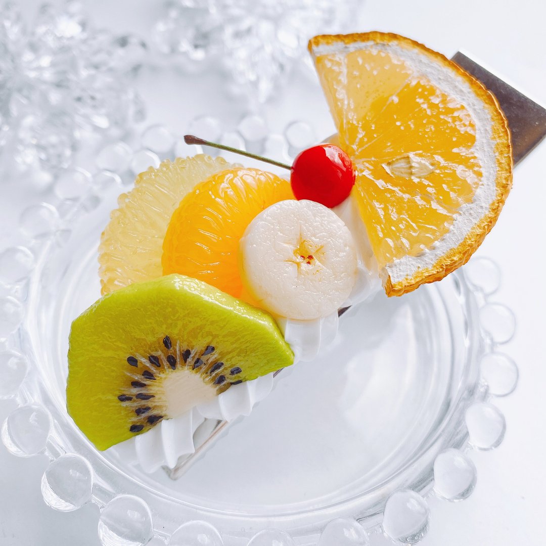 hair clip, hair accessory, fake sweets,fruit,fake food, food sample, present,swe - 发饰 - 粘土 银色