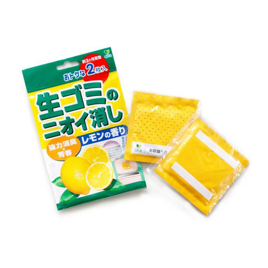 日本OKA 日本制芳香净味厨余桶/垃圾桶除臭贴(清新柠香)-6入 - 香薰/精油/线香 - 其他材质 黄色