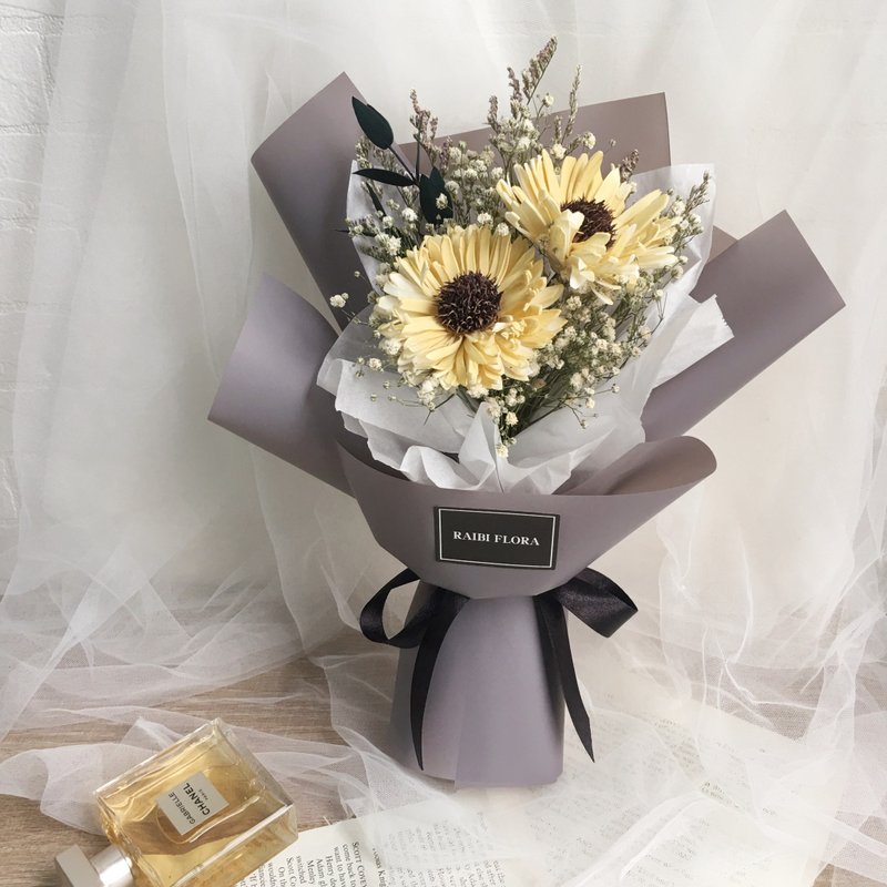 经典款向日葵花束/满天星干燥花/木棉花干燥花/毕业花束 - 干燥花/捧花 - 植物．花 