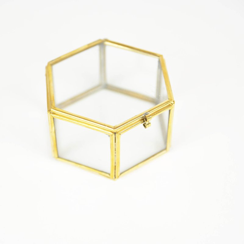 老奶奶的玻璃盒＿六角＿大 ＿公平贸易 - 摆饰 - 玻璃 白色