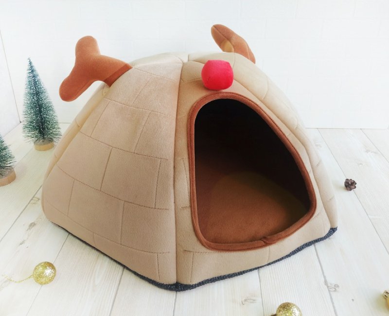 冰屋2号- 迷路的麋鹿 猫咪 兔子 - 床垫/笼子 - 其他人造纤维 卡其色