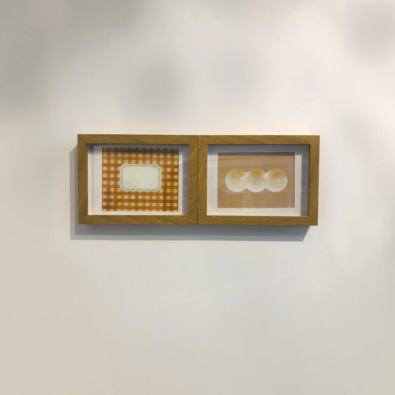 糯 & 格纹日常 - 海报/装饰画/版画 - 纸 金色