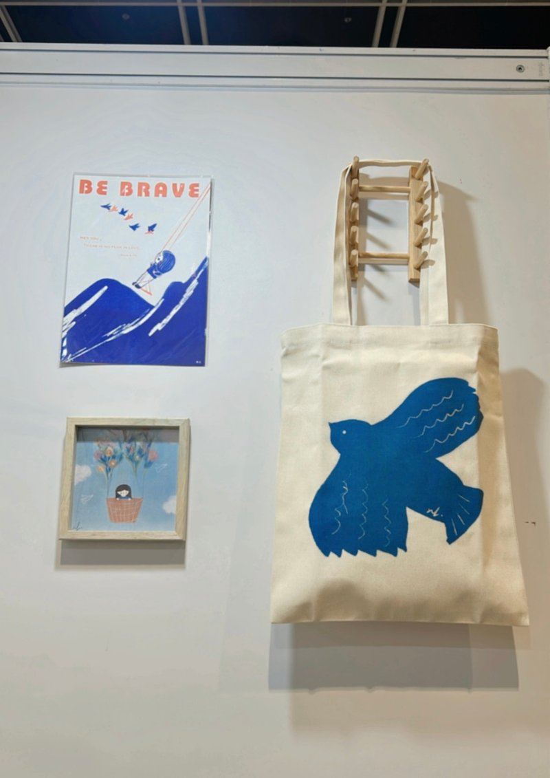 飞鸟帆布袋 - 侧背包/斜挎包 - 其他材质 白色