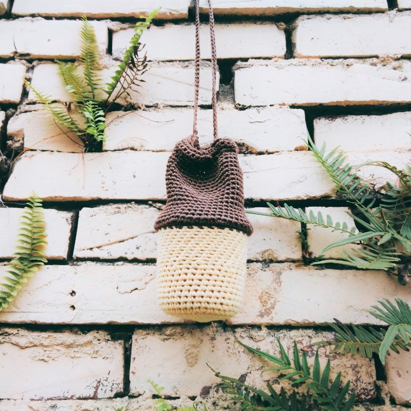 栗子色杯套组 - 随行杯提袋/水壶袋 - 棉．麻 多色