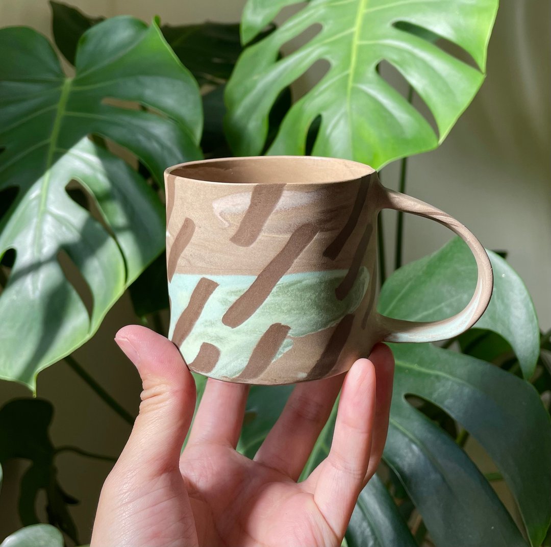 草丛迷彩咖啡杯 - 咖啡杯/马克杯 - 瓷 