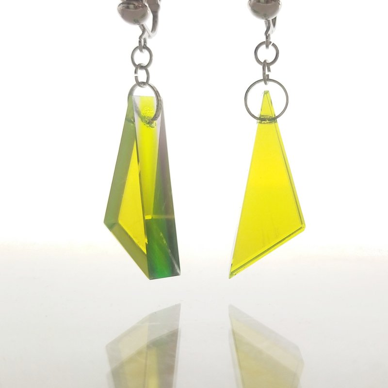 耳环 - 耳环/耳夹 - 塑料 绿色