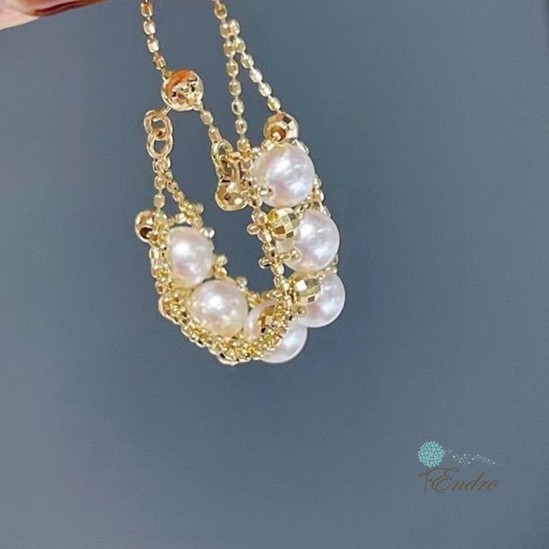 ENDRO ACC 18K 花结蕾丝AKOYA海水珍珠戒指 - 戒指 - 珍珠 多色