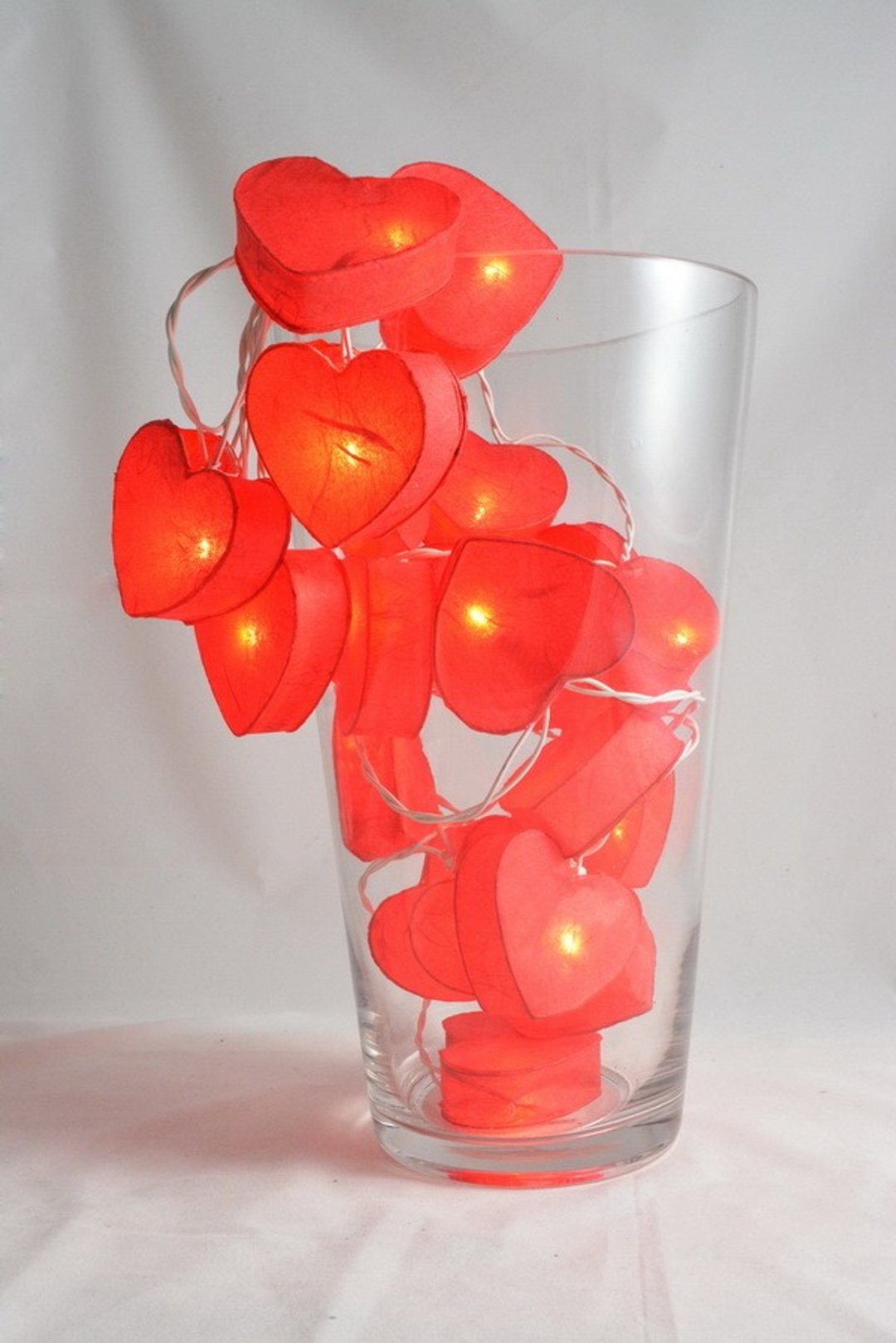 20 LED Battery Powered Red hearts valentine - Paper Lantern String Lights for Home Decoration Wedding Party Bedroom Patio and Decoration - 灯具/灯饰 - 其他材质 