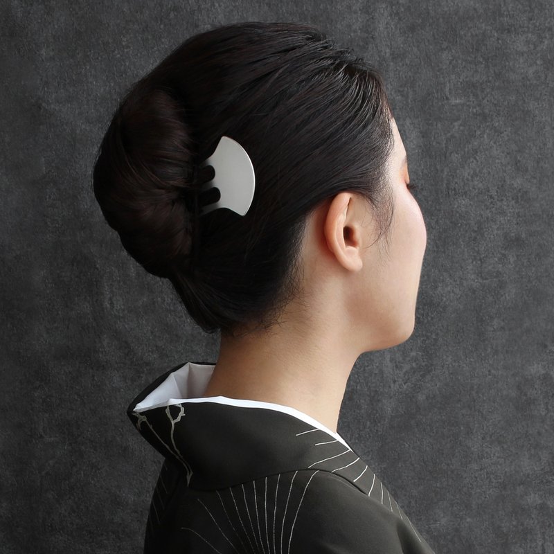 KANZASHI 簪 【koiki Comb / Kushi-Silver】 - 发饰 - 不锈钢 银色
