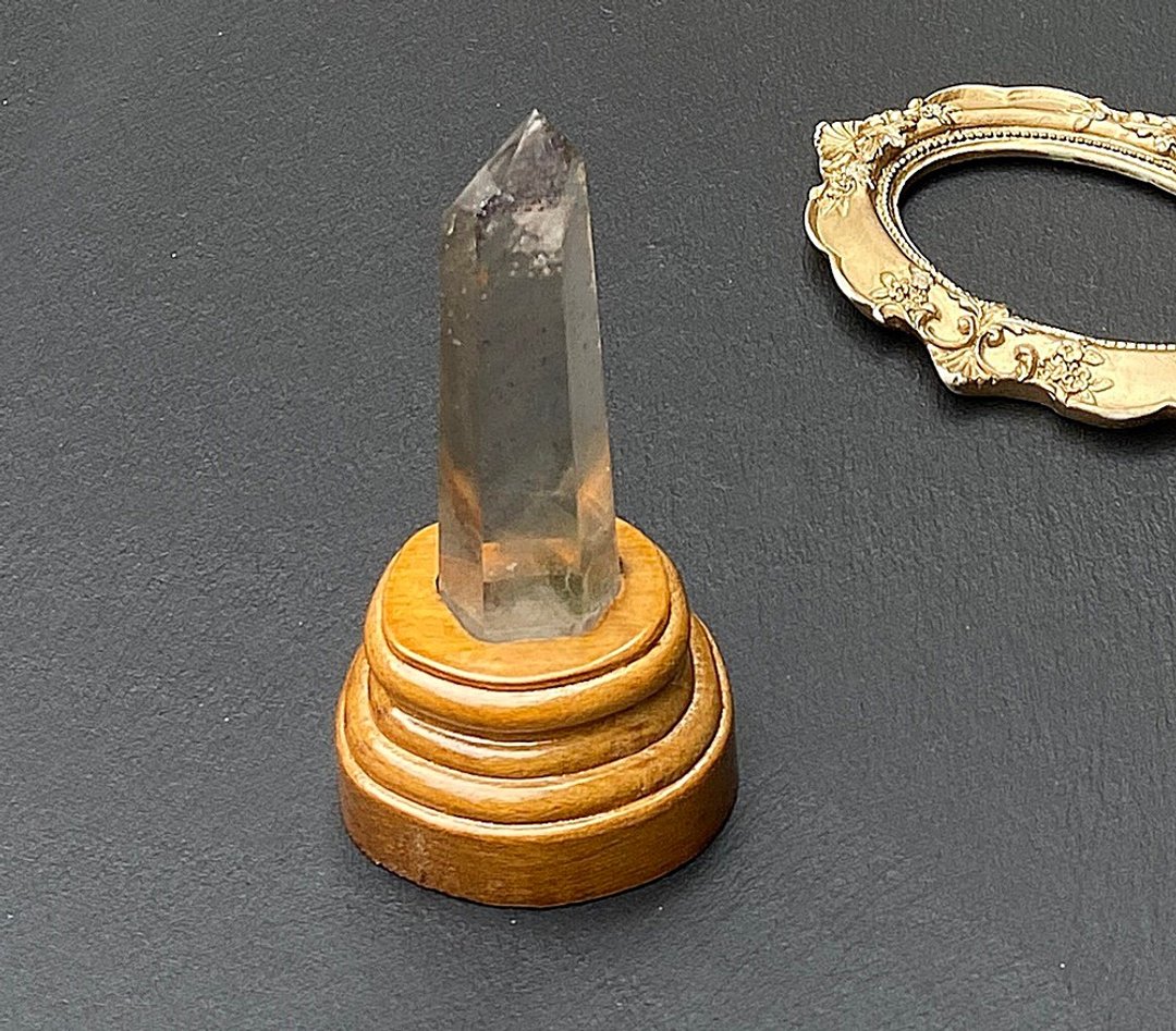天使之翼 天然冰透彩红蓝针共生草晶莓绿幽灵金字塔白幽灵能量柱 - 摆饰 - 水晶 多色