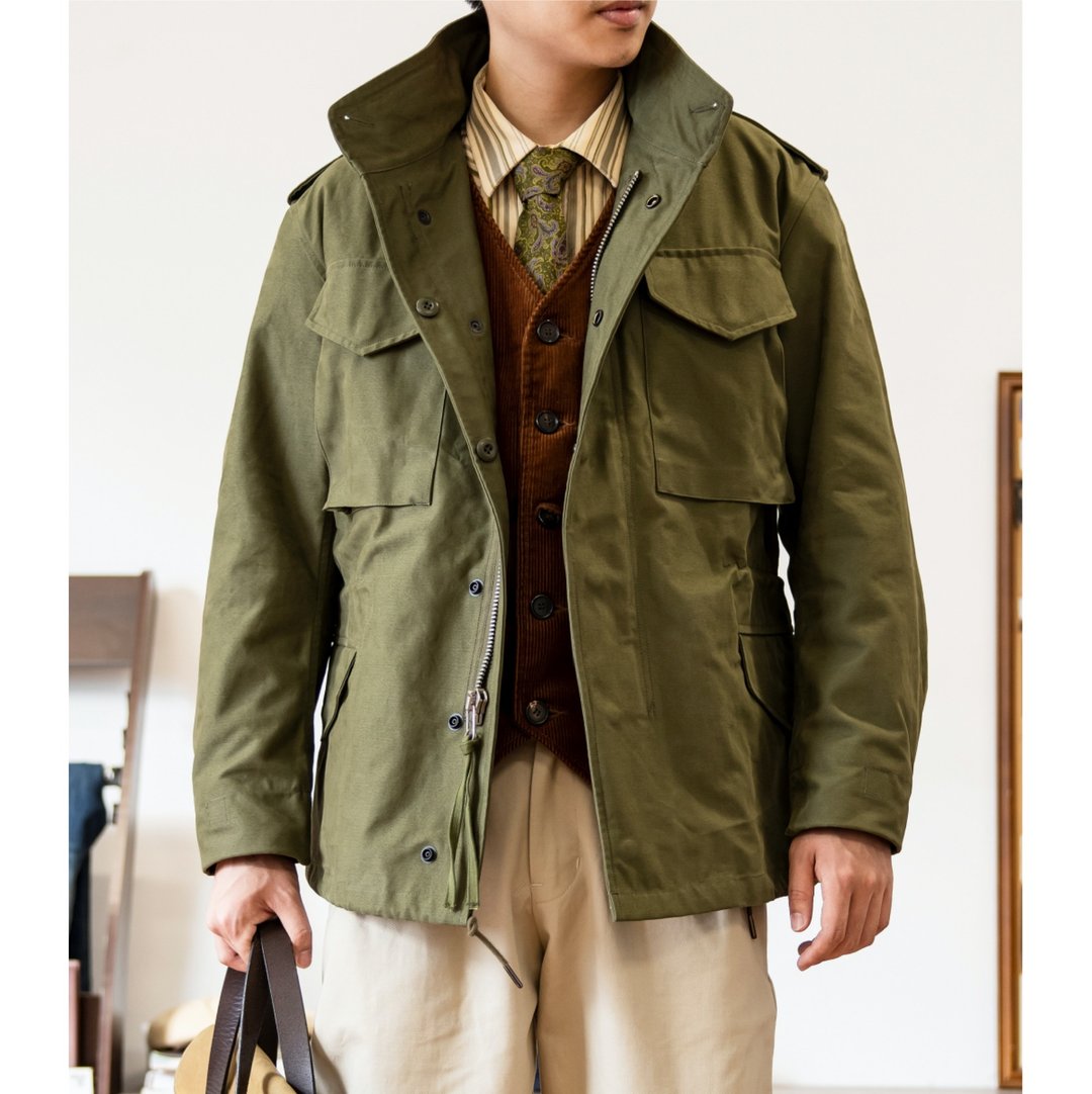 M-65外套 野战夹克 橄榄绿 全棉贡缎 美军公发 Field Jacket 工装 - 男装外套 - 棉 绿色
