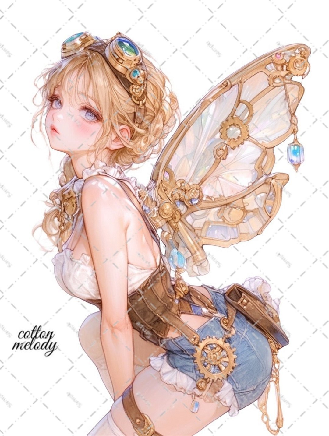 original sticker no.6468 人物贴纸 原创贴纸 人像贴纸 女孩贴纸 原创人物贴纸 - 贴纸 - 纸 